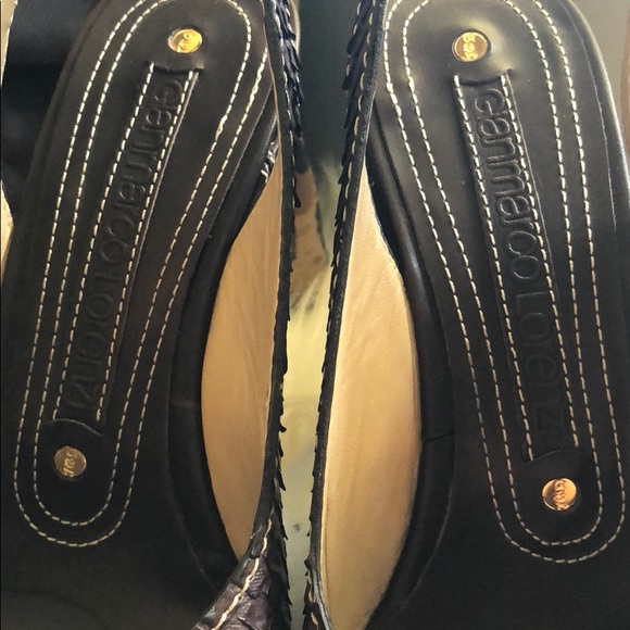 Gianmarco Lorenzi Python Peep Toe Brown Heel - Picture 5 of 6